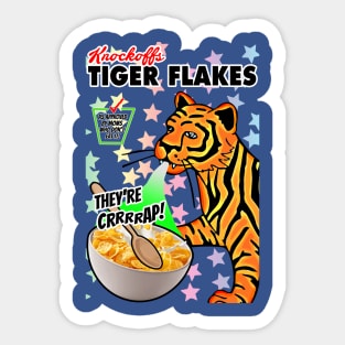 Knockoff Breakfast Cereal : Tiger Flakes Sticker